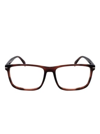 Eyewear by David Beckham square-frame glasses - men - Acetate - 58 - Brown
