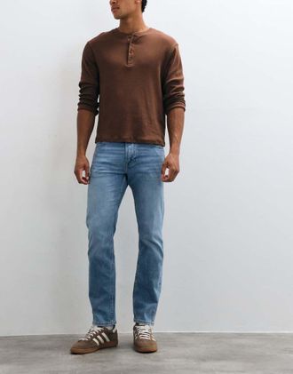 Lee rider jeans slim dritti lavaggio chiaro-Blu