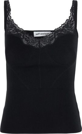 Self Portrait Tops - Dames - Tops zonder mouwen - Zwart - S - Tops