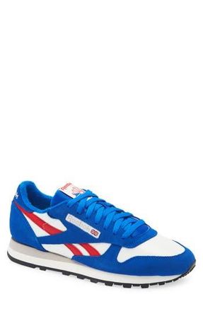 Reebok Classic Leather Sneaker in Chalk/Optimum Blue/vector Red at Nordstrom Rack, Size 10