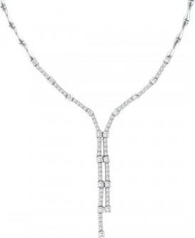 Allurez Diamond Tie Lariat Choker Necklace in 14K White Gold (2.25ct)