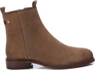 Xti Womens Carmela Suede Booties In Taupe