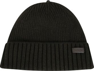 Barbour Groene Wollen Blend Beanie Hoed - Heren - Hoeden - Groen - ONE Size - Wol - Accessoires