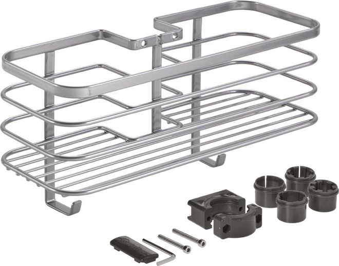 Metaltex Duschenboy – Faltbarer Duschhocker, 25x11x43-53 Cm, Silberfarben, Made In Italy