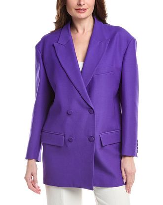 Valentino Wool & Silk-Blend Over Jacket