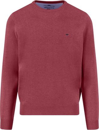 Fynch-Hatton Rundhalspullover mit Logo Stickerei