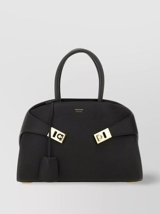 Ferragamo structured embrace tote bag with detachable strap