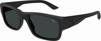 Puma PU0438S 001 Mens Sunglasses Black Size 57 - Free RX Lenses - Free RX Lenses