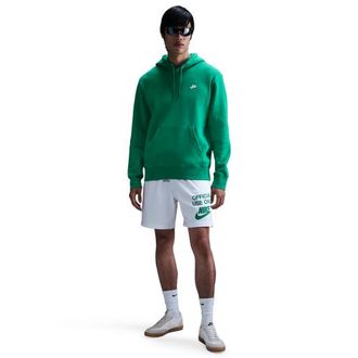 Nike Mens Club Pullover Hoodie - Stadium Green/Stadium Green/White Size L