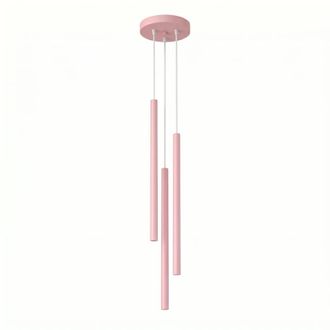 Sollux Lighting L&aacute;mpara colgantes rosa acero alt. 115 cm