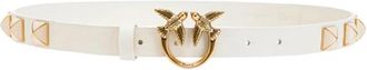 Pinko Stijlvolle Riem - Dames - Riemen - Wit - L - Leer - Accessoires
