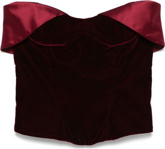 MUGLER Corsetto in velluto - Rosso