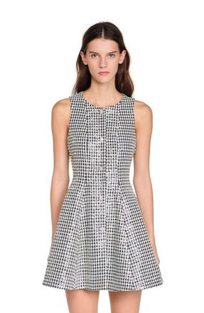 Sandro Tweed and sequin short dress in Black /White at Nordstrom, Size 38 Regular Eu