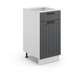 Vicco Mueble Bajo De Cocina Fame-line, Antracita Casa De Campo, 40 Cm Sin Encimera