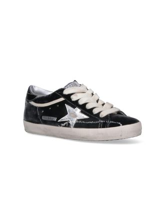 Golden Goose Mixed-Material Low-Top Sneaker - Black