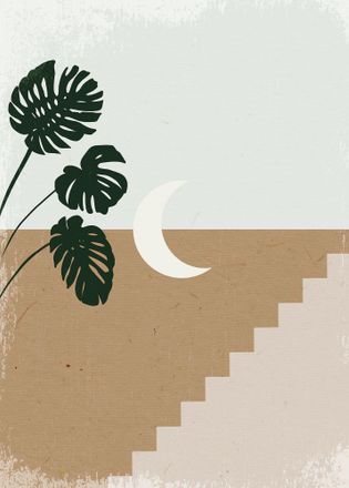 Komar Bild »Silence Crescent Moon« Natur 1 Stk. tlg. Wandbild zur Dekoration - ohne Rahmen