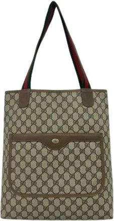 Gucci Pre-owned Vintage Tote Bag - Dames - Vintage Shopper - Bruin - ONE Size - Leer - Vintage