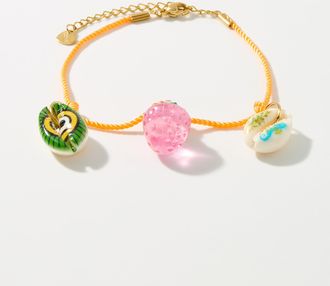 Simons Womens Vacation charm cord anklet