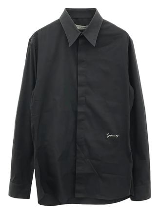 Givenchy 2000s embroidery shirt - women - Cotton/Polyamide/Spandex/Elastane - 38 - Black