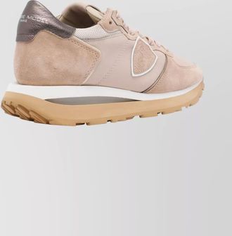 Philippe Model suede and fabric low top sneakers