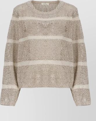 PANICALE perforated sequin knit jumper