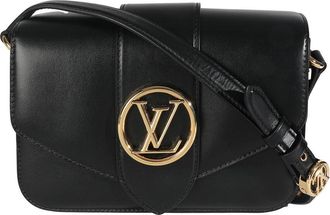 Louis Vuitton Black Smooth Calfskin LV Pont 9 (Authentic Pre-Loved)