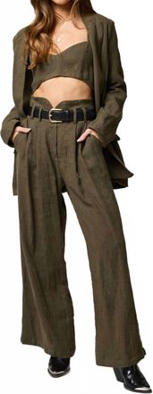 Stillwater Stretch Linen Knotch Waist Pants In Palma