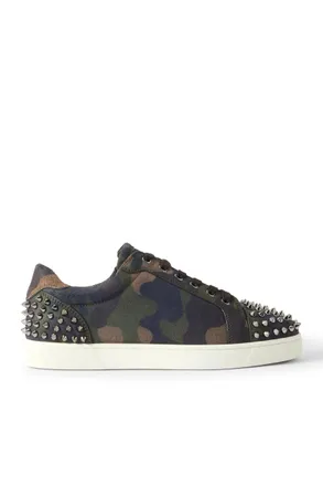Christian Louboutin Seavaste 2 Studded Camouflage-Print Canvas Sneakers
