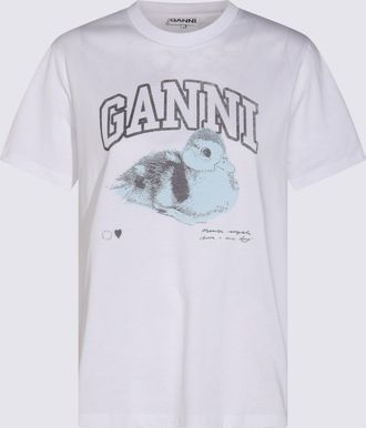Ganni T-Shirts And Polos Light And Natural-Donna