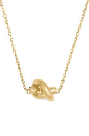 Kate Spade New York sailors knot mini pendant necklace in Gold at Nordstrom