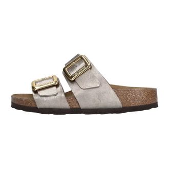 Birkenstock Dames, Schoenen, Grijs, Maat: 39 EU Leer