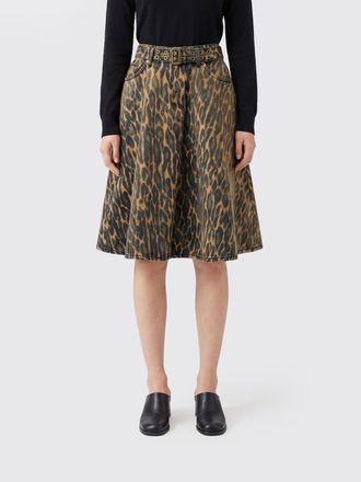 Ganni Gonna in cotone organico animalier