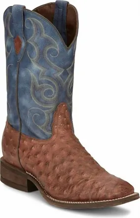 Nocona Boots Mens Hr5601 Java Western Boot In Ostrich Print