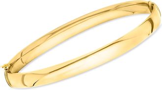 Canaria Canaria Italian 10kt Yellow Gold Oval Bangle Bracelet