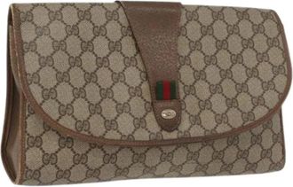 Gucci Pre-owned Clutches, female, Beige, Size: ONE SIZE Pre-owned Vintage Clutch Bag