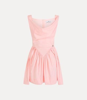 Vivienne Westwood Mini Sunday Dress Compact Poplin Pink 44 Women