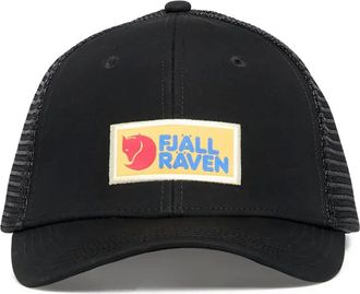 Fj&auml;llr&auml;ven Vardag L&aring;ngtradarkeps patch cap - unisex - Recycled Polyester/Organic Cotton - L/XL - Black