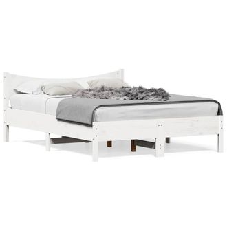 Berkfield Home Bed Frame without Mattress White 140x200 cm Solid Wood Pine