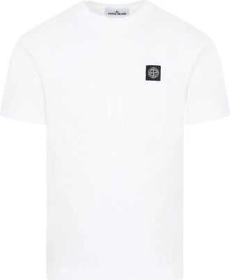 Stone Island T-Shirt Slim Fit In Jersey Di Cotone Con Patch Applicato-Uomo