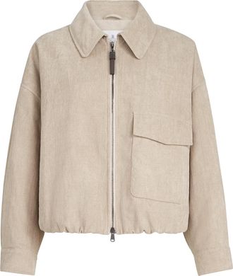 Brunello Cucinelli Vintage corduroy outerwear jacket in Beige at Nordstrom, Size 48 It