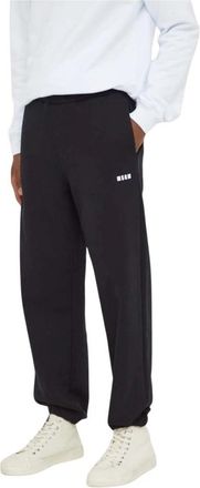 Msgm Sweat Jogger Pants - Heren - Sweatpants - Zwart - S - Katoen - Broeken