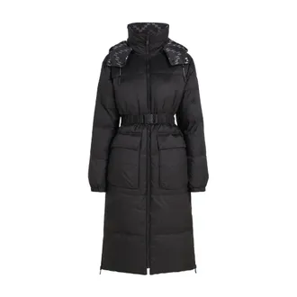 Karl Lagerfeld Parkas, female, Black, Size: S Reversible Long Down Coat