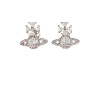 Vivienne Westwood Platinum White Mila Oorbellen - Dames - Oorbellen - Grijs - ONE Size - Accessoires