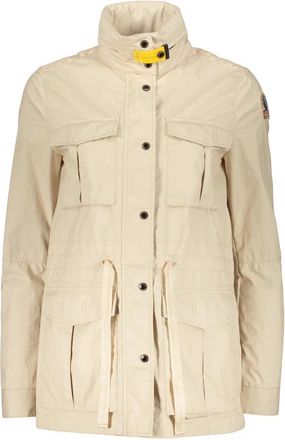 Parajumpers Beige Lichtgewicht Jas met Kraag Zakken - Dames - Zomerjassen - Beige - L - Polyester - Jassen