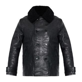 AllSaints Leather Jackets, male, Black, Size: XL Hamlet Leather Jacket