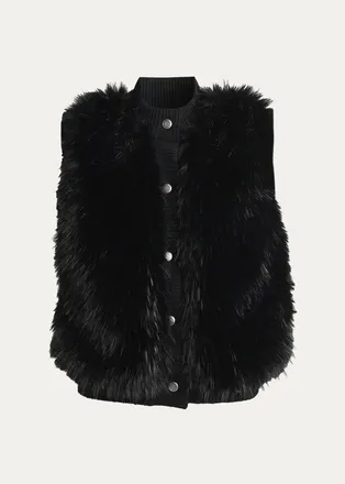 Moncler Tadorne Shearling Down-Fill Vest