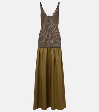 Frankie Shop Ilya cotton-trimmed maxi dress