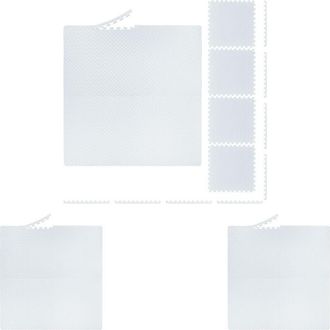 Relaxdays Suelo Goma, 60x60cm, 16 Esterilla Fitness Con Borde, Goma Eva, 3m&sup2;, Gimnasio, Alfombra Puzle, Protector, Blanco