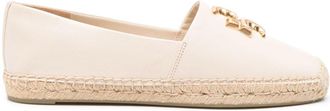 Tory Burch Eleanor leather espadrilles - women - Calf Leather/Calf Leather/Rubber - 6 - Neutrals
