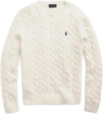 Polo Ralph Lauren Pullover met kabelsteek - Heren - Ronde hals truien - Beige - L - Truien & Vesten
